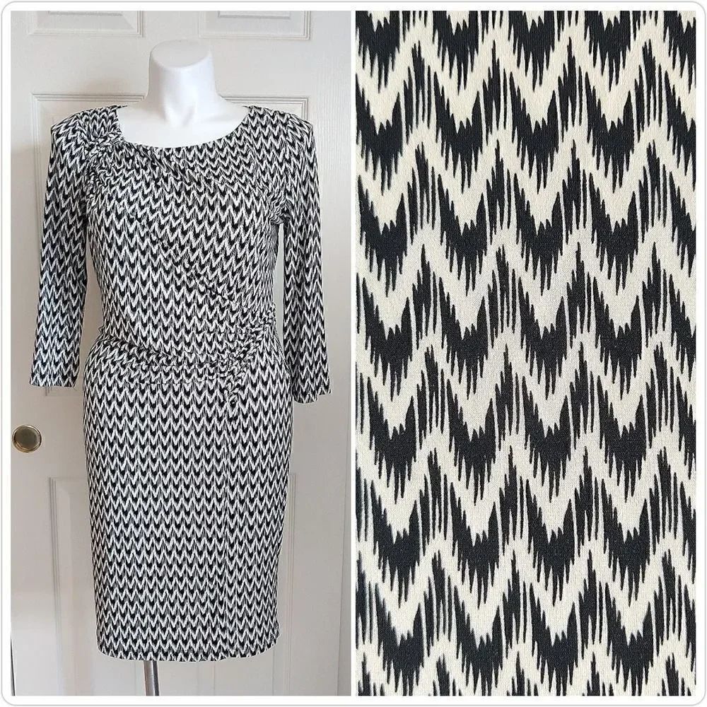 Calvin Klein cinch stretch 3/4 sleeve dress sz 12